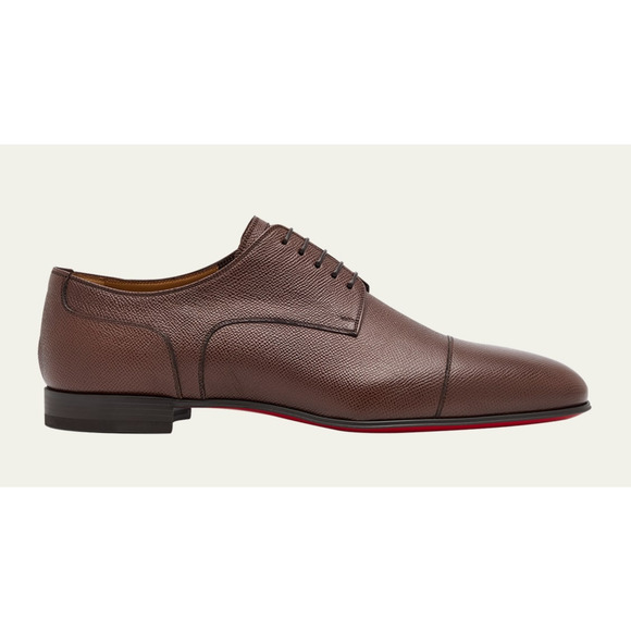 Christian Louboutin Surcity Flat Brown Leather Dress Oxford Derby Loafer 46 13 main image 14